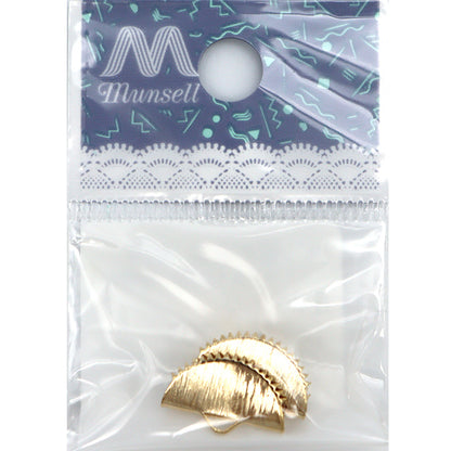 الأجهزة اليدويةالشريطمشبك شعر نصف دائري بلمسة نهائية 15 × 9 مم ذهبي قطعتين TK2344-203"