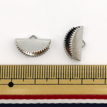 Support d'artisanat "RubanCASP METER COURT CIRCLE CIRCLE FINITION 15 × 9 mm Silver 2 Pièces TK2345-205"