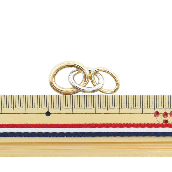 Handicraft bracket "Combination Metal Parts Round 3 Gold Rhodium Color"