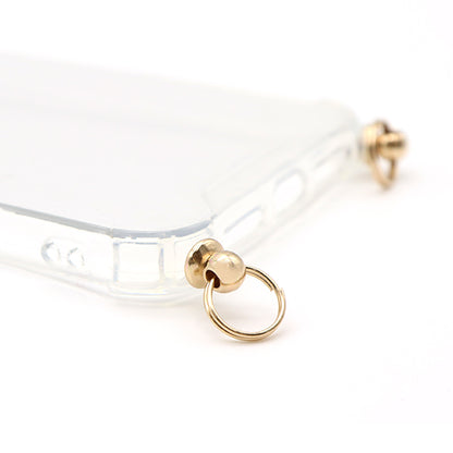 مواد حرفية "كفر ايفون بتركيبات معدنية لهاتف ايفون اكس/اكس اس، شفاف × ذهبي ZA0482"