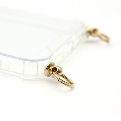 Handwerksmaterial "iPhone Hülle mit Klammer iPhone11 / XR Clear X Gold Za0484"