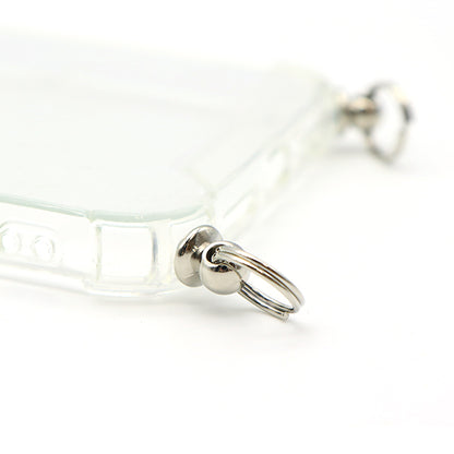 مواد حرفية "كفر ايفون بتركيبات معدنية لهاتف ايفون 11/XR شفاف × فضي ZA0485"