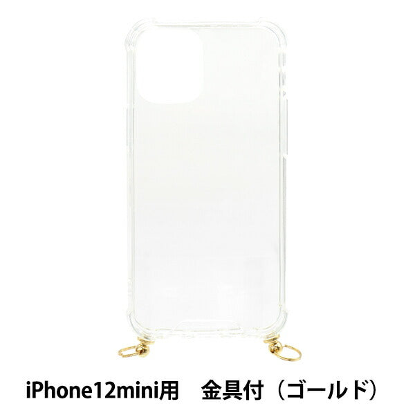 Material de la artesanía "Case de iPhone con el soporte iPhone12mini Clear X Gold ZA0545"