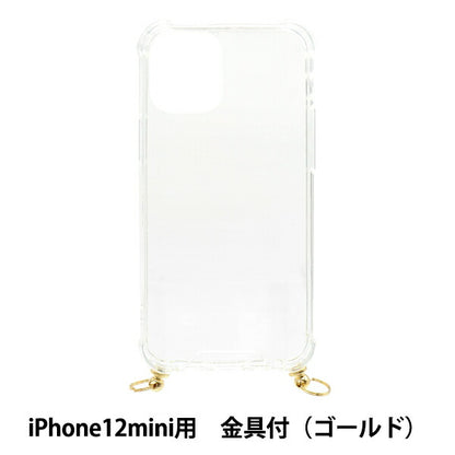 Material de la artesanía "Case de iPhone con el soporte iPhone12mini Clear X Gold ZA0545"