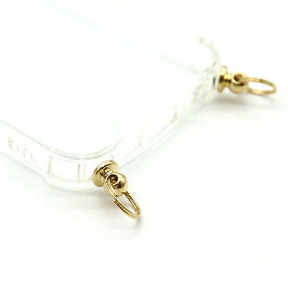 Material de la artesanía "Case de iPhone con el soporte iPhone12mini Clear X Gold ZA0545"