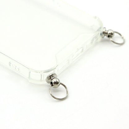 Handicraft material "iPhone case with bracket iPhone12 / 12PRO clear x silver ZA0548"