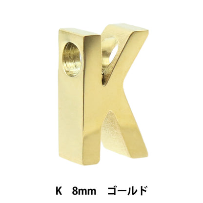 Piezas de metal "Inicial K 8 mm de oro 1 PS6035-201"