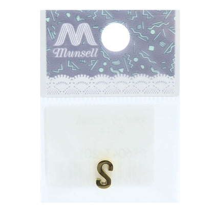 Piezas de metal "Inicial s 8 mm de oro 1 pieza PS6043-201"