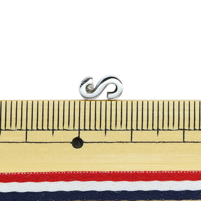 Piezas de metal "Inicial s 8 mm plateado 1 pieza PS6044-999"