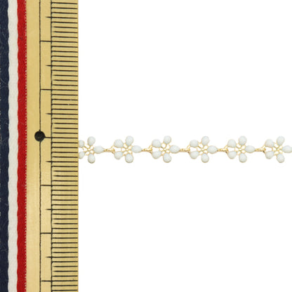 [수량 5에서] 액세서리 브래킷 "Flower Epochen White X Gold CH1470-203"