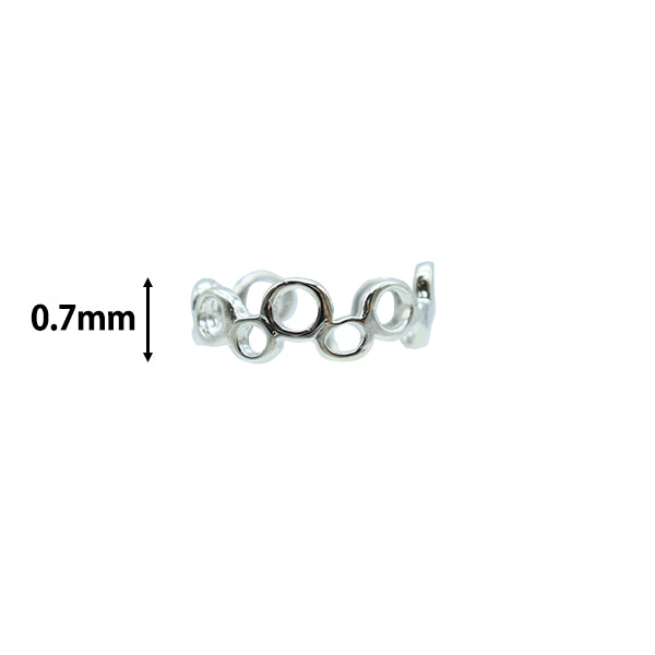 Handicraft bracket "ear cuffing KP-3269 Silver EA1851"