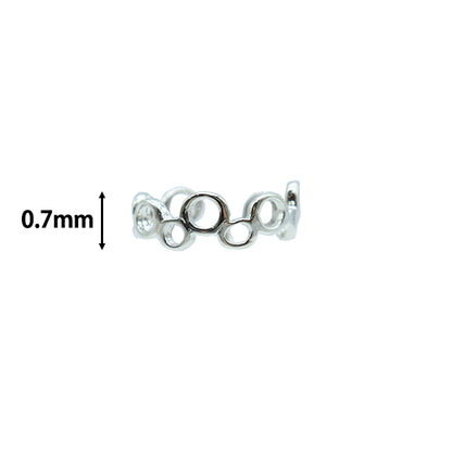 Handicraft bracket "ear cuffing KP-3269 Silver EA1851"