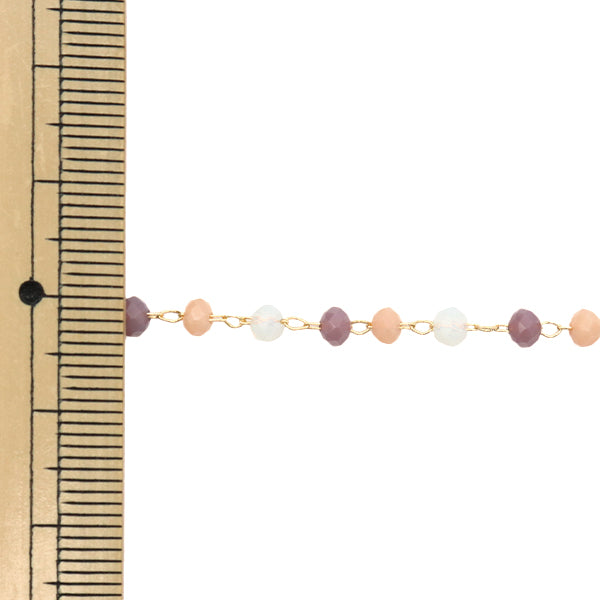 [From quantity 5] Accessory bracket "BeadsChain purple x gold ch1485]