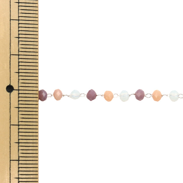 [De la cantidad 5] Soporte de accesorios "CuentasCadena morada x plata Ch1486"