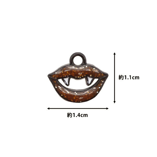 アクセサリー素材 『ハロウィンチャーム クチ 2個入リ CM5397-XXX
