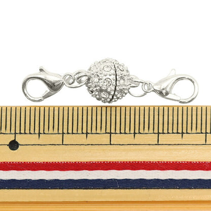 Soporte de artesanía "Collar Magnet classp Stone Silver Silver TK2726-205"