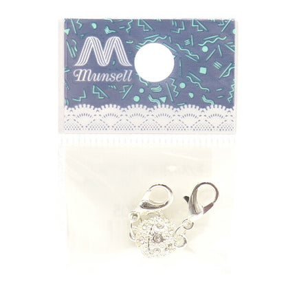 Soporte de artesanía "Collar Magnet classp Stone Silver Silver TK2726-205"