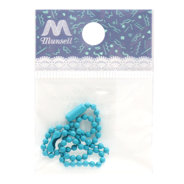 手芸金具 『カラーボールチェーン 2.4mm×12cm 水色 2本入り ZA0786-XXX』