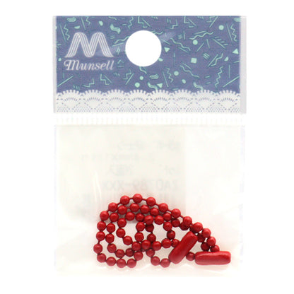 手芸金具 『カラーボールチェーン 2.4mm×12cm レッド 2本入り ZA0789-XXX』