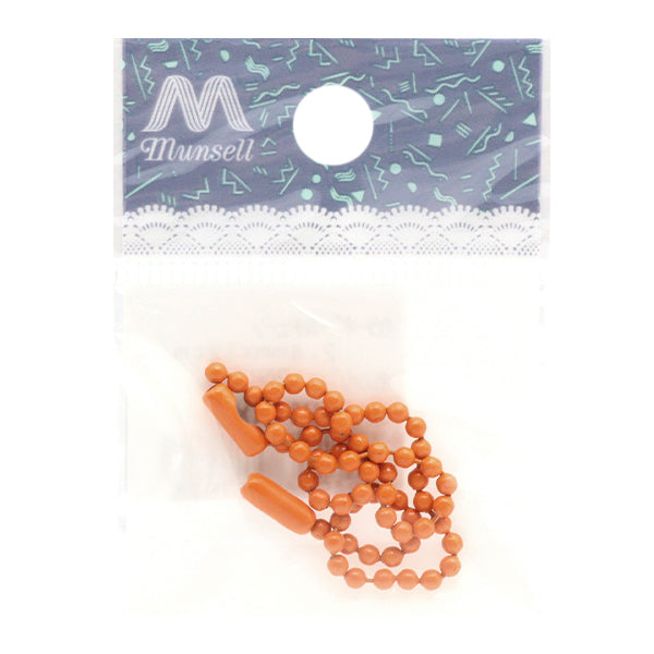 手芸金具 『カラーボールチェーン 2.4mm×12cm オレンジ 2本入り ZA0791