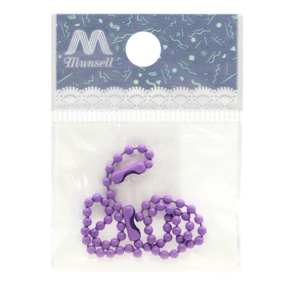 수예브래킷 "2 퍼플 ZA0792-XXX가있는 컬러 볼 체인 2.4mm x 12cm"