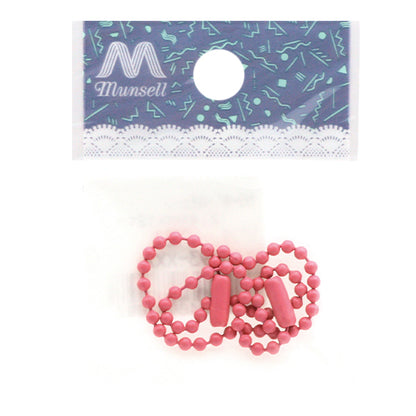 手芸金具 『カラーボールチェーン 2.4mm×12cm ピンク 2本入り ZA0793-XXX』