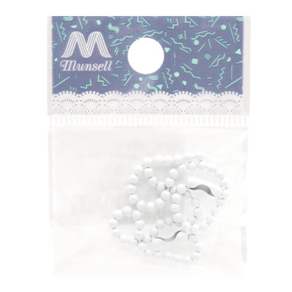 手芸金具 『カラーボールチェーン 2.4mm×12cm ホワイト 2本入り ZA0795-XXX』