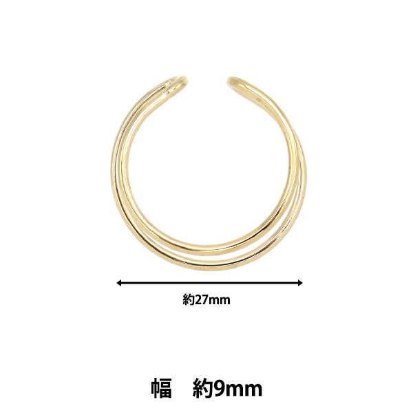 Handicraft bracket "EAKAF Double Hoop Gold 1 Piece EA1874-201"
