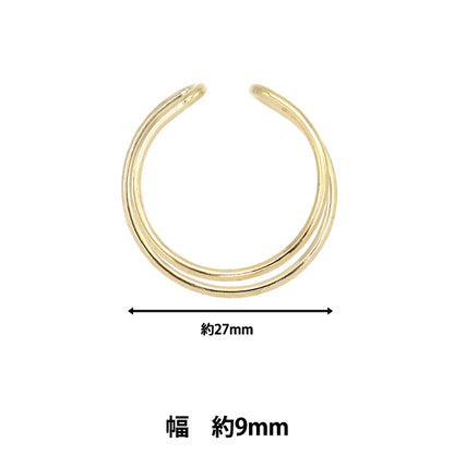 Handicraft bracket "EAKAF Double Hoop Gold 1 Piece EA1874-201"