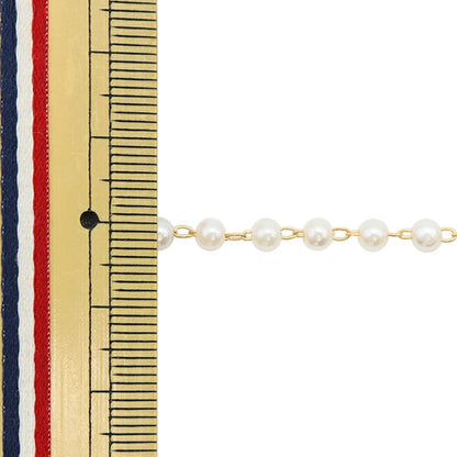 [Dalla quantità 5] parentesi accessoria "PerlineCatein Pearl White X Gold 4mm GN-84-21A-02G"