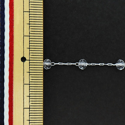 Accessory bracket "BeadsPack chain button cut 5 frame crystal x Silver 4mm GN-84-21A-10S]