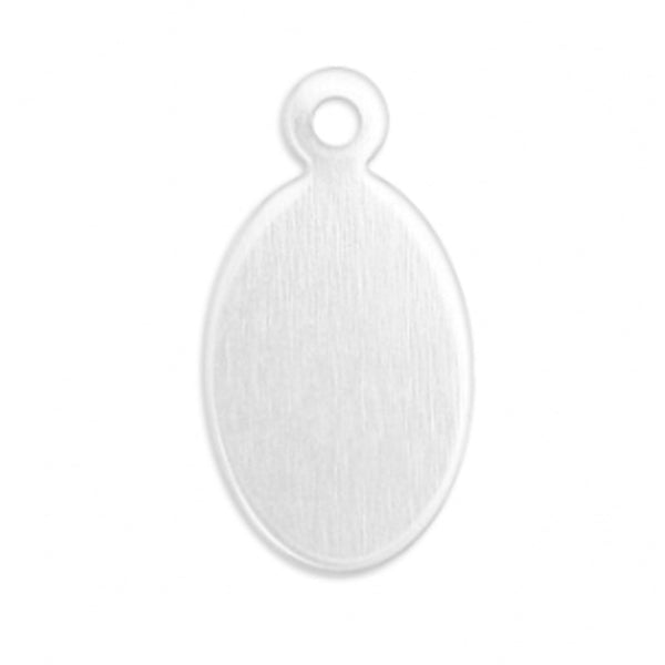 Estampado de metal "Etiqueta en blanco de estampado de impresión (elíptico) aproximadamente 9.5 x 6.5 mm 9 piezas U3001 // 3"