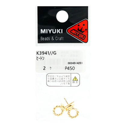 手芸金具 『ヒートン ゴールド 2個入り K3941』 MIYUKI ミユキ