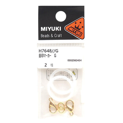 hardware artesanal "Marcador de referencia dorado 2 juegos H7648//G” MIYUKI Miyuki