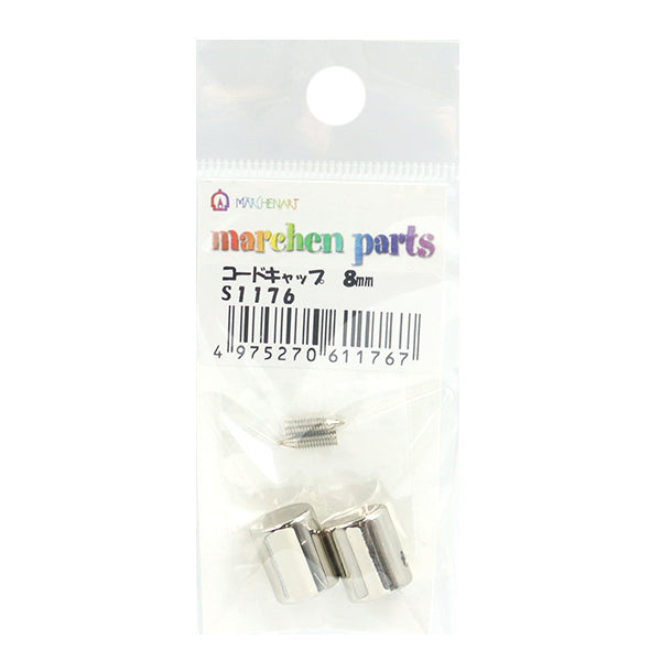 Handicraft bracket "Code cap 8mm silver 2 pieces S1176" MARCHENART fairy tale art