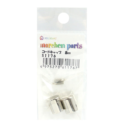 Handicraft bracket "Code cap 8mm silver 2 pieces S1176" MARCHENART fairy tale art