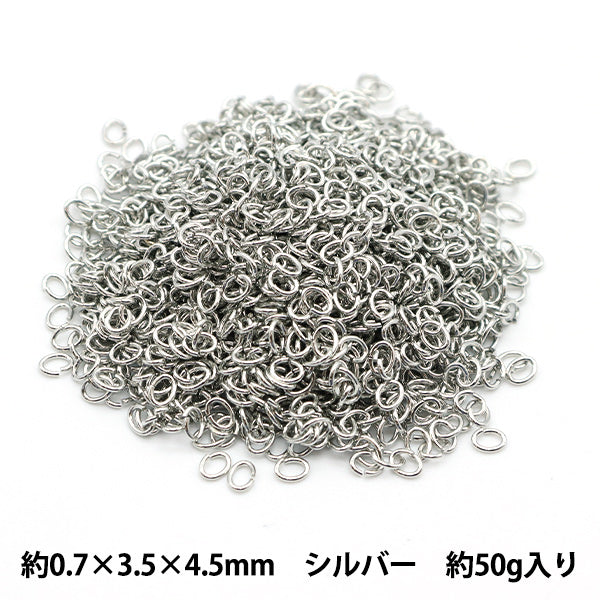 Accesorios de artesanía "C Can 0.7 x 3.5 x 4.5 mm plateado 50 g de aproximadamente 1450 piezas "