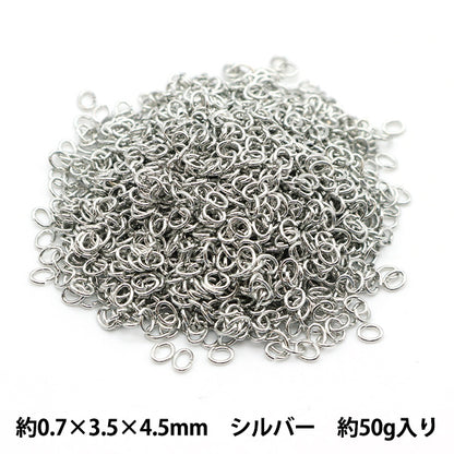 Accesorios de artesanía "C Can 0.7 x 3.5 x 4.5 mm plateado 50 g de aproximadamente 1450 piezas "