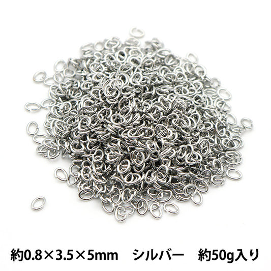 Accesorios de artesanía "C Can 0.8 x 3.5 x 5 mm plateado 50 g de aproximadamente 1000 piezas "