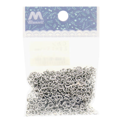 Accesorios de artesanía "C Can 0.8 x 3.5 x 5 mm plateado 50 g de aproximadamente 1000 piezas "