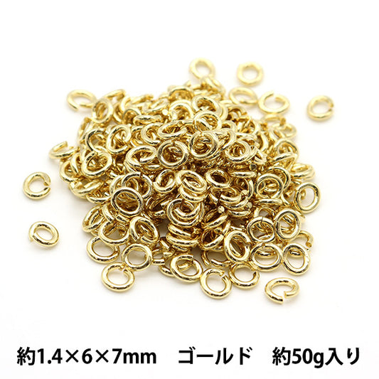 Accesorios de artesanía "C Can 1.4 x 6 x 7 mm de oro 50g aproximadamente 250 piezas "