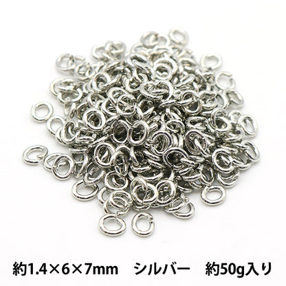 Accesorios de artesanía "C CAN 1.4 × 6 × 7 mm de plata 50g aproximadamente 250 piezas "