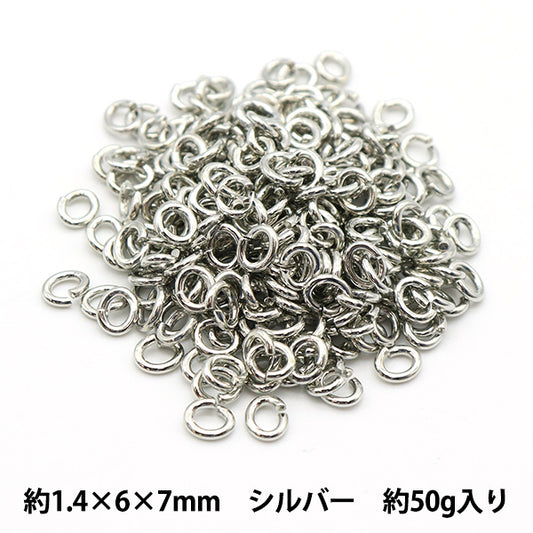 Accesorios de artesanía "C CAN 1.4 × 6 × 7 mm de plata 50g aproximadamente 250 piezas "