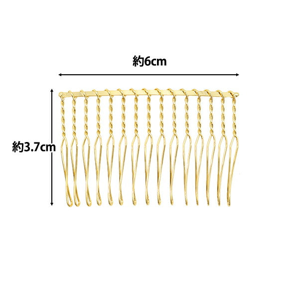 Support d'artisanat "15 peignes de fil 6 cm d'or 1 pièce"