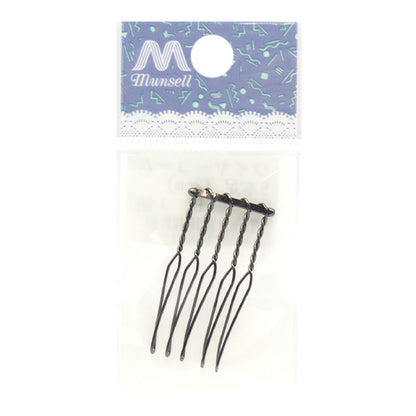 Handicraft bracket "5 wire combs 2cm black 1 piece"