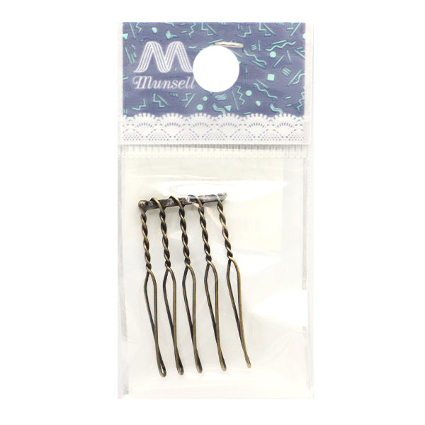 手芸金具 『ワイヤーコーム 5本足 2cm アンティークゴールド 1個入り』
