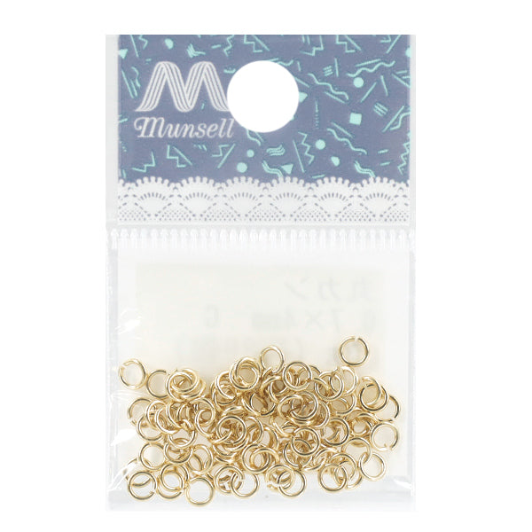 手芸金具 『丸カン 約0.7×4mm ゴールド 約3g入り』