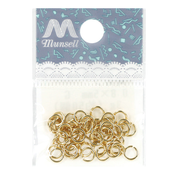 Matériel d'artisanat "Anneau ronde, environ 0,8 x 5 mm, or, environ 3G"