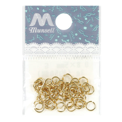 Matériel d'artisanat "Anneau ronde, environ 0,8 x 5 mm, or, environ 3G"