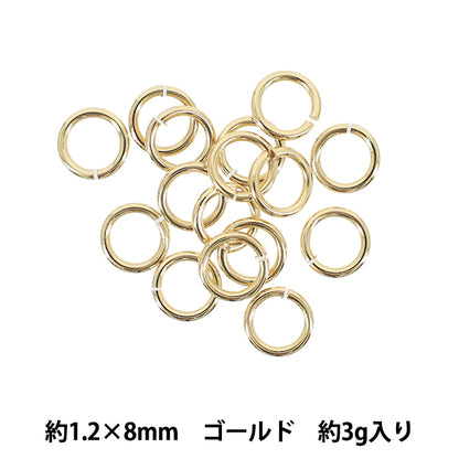 Matériel d'artisanat "bague ronde, environ 1,2 x 8 mm, or, environ 3G"